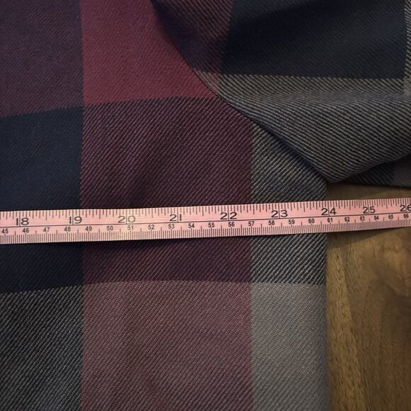 Vintage Albert Capraro Jacket Coat Blazer Gray Burgundy Plaid USA Union Made 16 - Picture 8 of 10